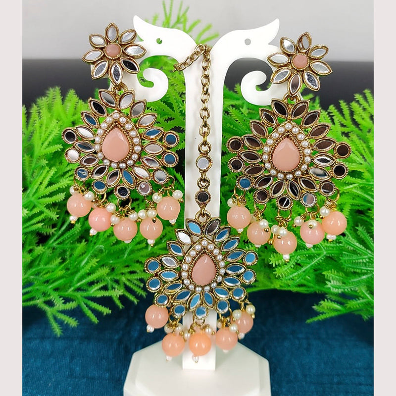 Manisha Jewellery Mirror Earrings With Maangtikka