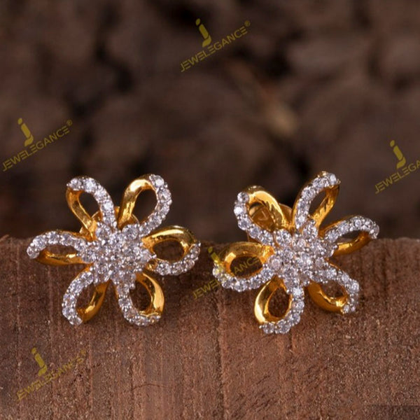 Manisha Jewellery Gold Plated Floral Design Stud Earrings