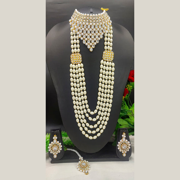 Manisha Jewellery Gold Plated Austrian Stone Double Necklace Set