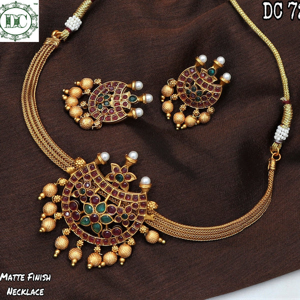 Diksha Collection Gold Plated Necklace Set