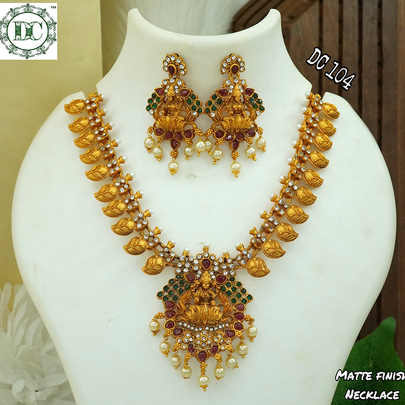 Diksha Collection Gold Plated Choker Necklace Set