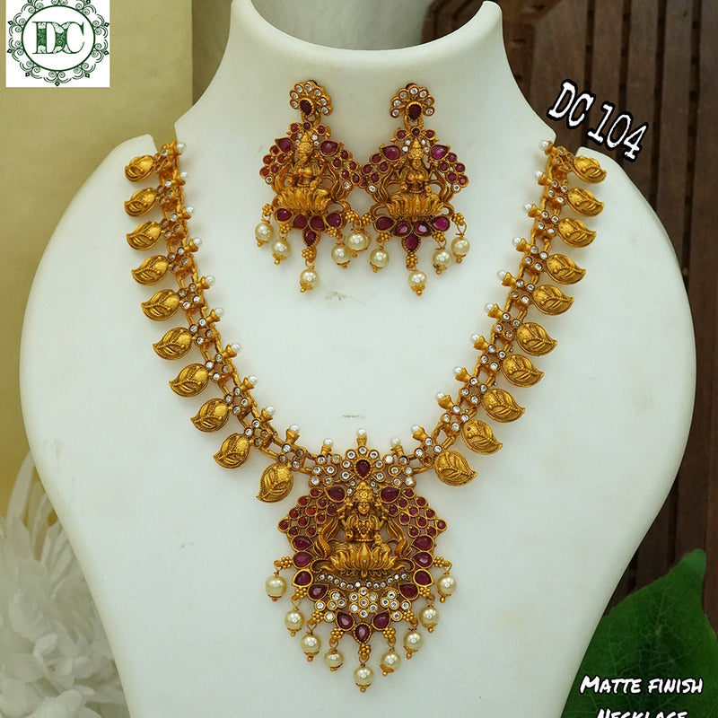 Diksha Collection Gold Plated Choker Necklace Set