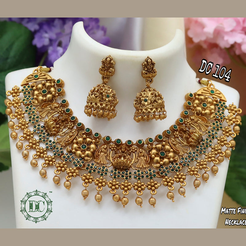 Diksha Collection Gold Plated Necklace Set