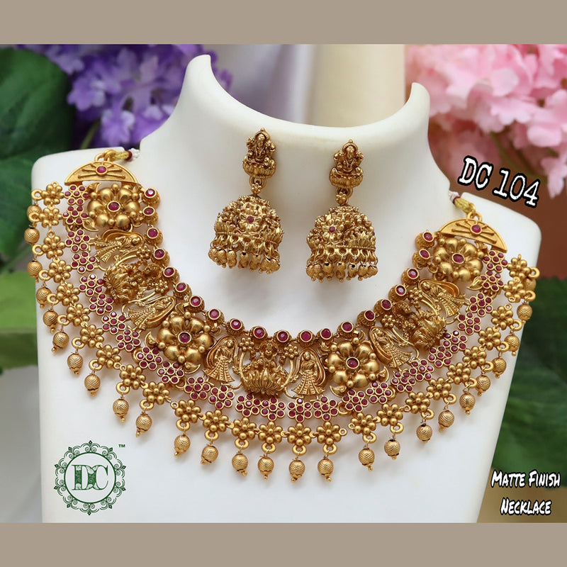 Diksha Collection Gold Plated Necklace Set