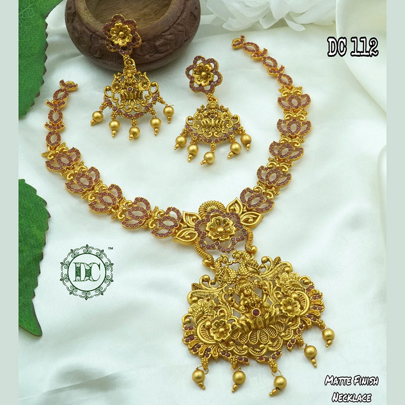 Diksha Collection Gold Plated Choker Necklace Set