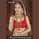 Neetu Art Gold Plated Red Stone And Kundan Bridal Jewellery Set for Women - NABridal10