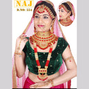 Neetu Art Gold Plated Red Stone And Kundan Bridal Jewellery Set for Women