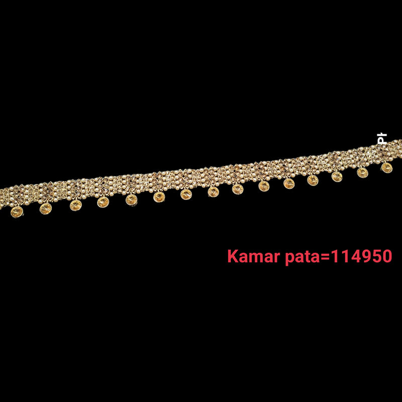 NAFJ Gold Plated Austrian Stone Chain Kamarband