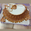 Neetu Art Gold Plated Kundan Stone Choker Necklace Set With Maangtikka