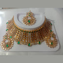 Neetu Art Gold Plated Kundan & Austrian Stone Choker Necklace Set