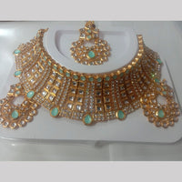 Neetu Art Gold Plated Kundan & Austrian Stone Choker Necklace Set