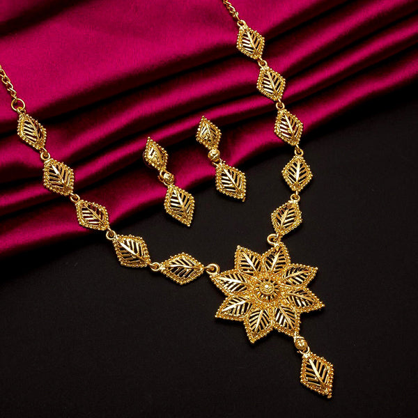 AV Universal Gold Plated Fancy Necklace Set For Women & Girl