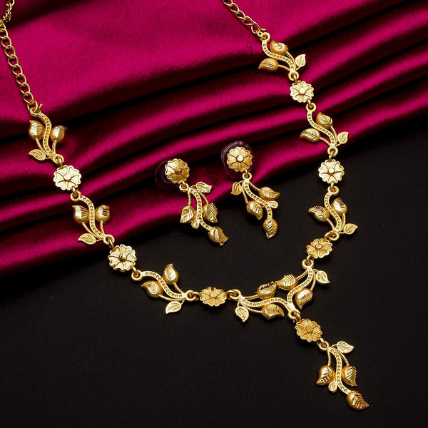 AV Universal Gold Plated Fancy Necklace Set For Women & Girl