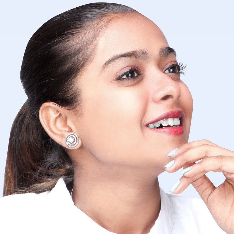 Nipura Zirconia Bold Grace Earrings