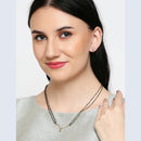 Mahi Ablazing Elegance Tanmaniya Chain Mangalsutra Set with Cubic Zirconia for Women (NL1101430G2)