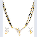 Mahi Ablazing Elegance Tanmaniya Chain Mangalsutra Set with Cubic Zirconia for Women (NL1101430G2)
