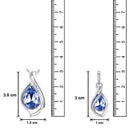 Mahi Waterdrop Montana Blue Pendant Set