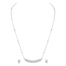 Mahi Dual Side Spikes Ethereal Solitaire Crystal Pendant Set for Women (NL1103791RWhi)