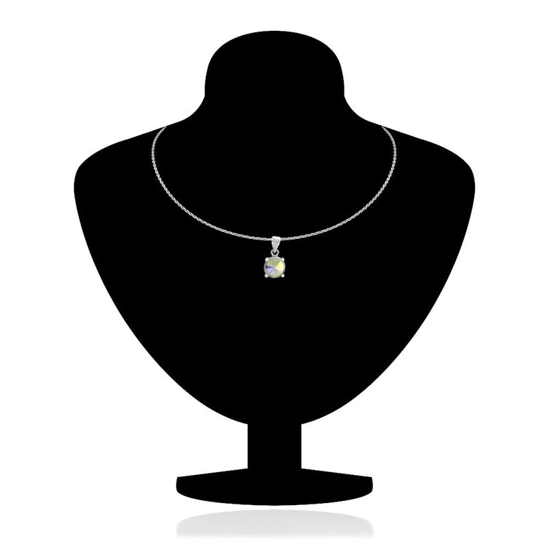 Mahi Liana Collection Rhodium Plated Made with Swarovski Crystal Pendant Set for Women