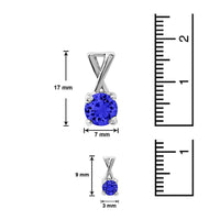 Mahi with Swarovski Crystal Dark Blue Elegant Cross Rhodium Plated Pendant Set for Women