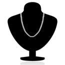 Mahi Rhodium Plated Pearl Pastel Grey Necklace with Swarovski Elements For Women