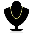 Mahi Rhodium Plated Pearl Pastel Yellow Necklace with Swarovski Elements For Women