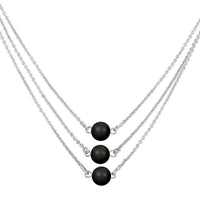 Mahi Designer Multilayered Mystic Black Swarovski Pearl Necklace Mala Made of Alloy for Girls and Women