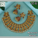 Diksha Collection Gold Plated Pota Stone Temple Necklace Set