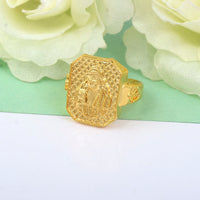Missmister Pack Of 12 Gold Plated Shirdi Sai Baba Finger Ring Men Brass Gold Plated Ring  - ORMI5670