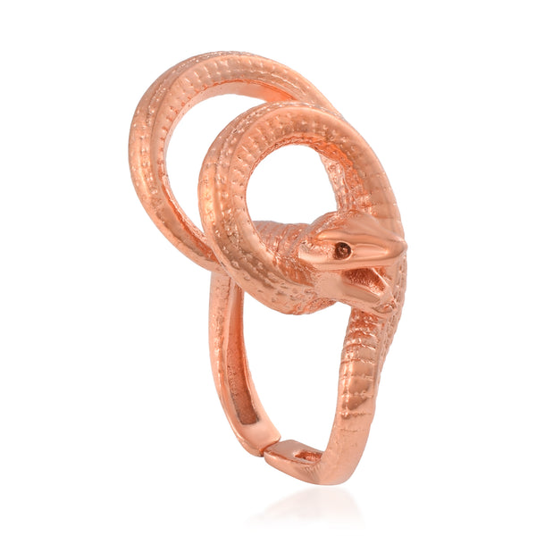 Missmister Pure Copper Adjustable Size Coiled Cobra Serpent Snake Latest Fashion Fingerring Women Stylish Jewellery (Orom45019)