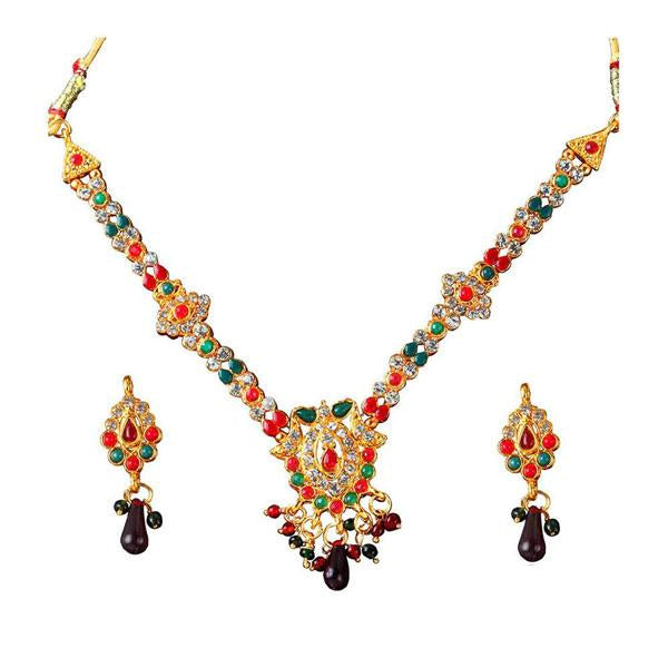 The99Jewel Gold Plated Austrian Stone Necklace Set - 1100823