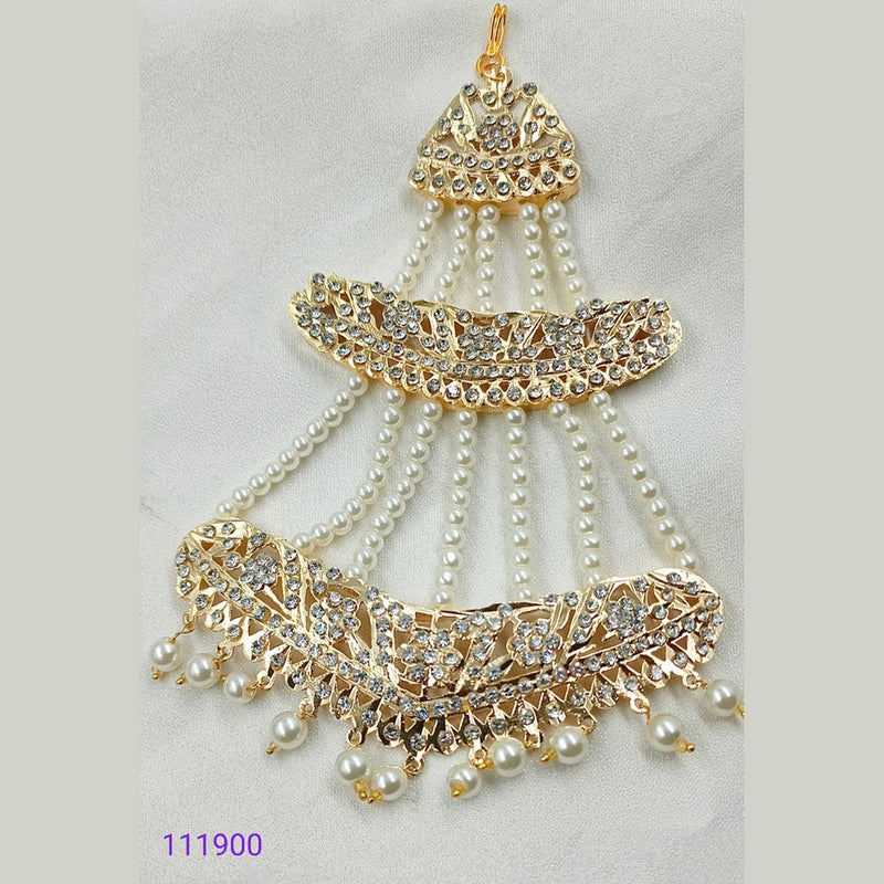 Padmawati Bangles Gold Plated Austrian Stone & Beads Pasa for Women
