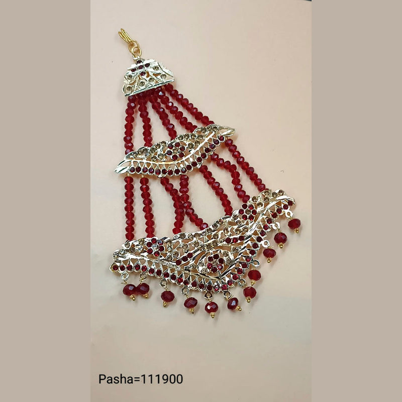 Padmawati Bangles Gold Plated Austrian Stone & Beads Pasa for Women