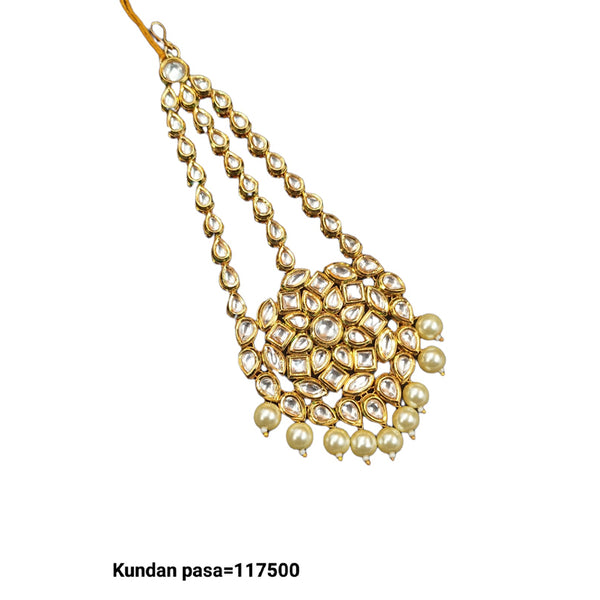 Padmawati Bangles Gold Plated Kundan Stone & Beads Pasa for Women