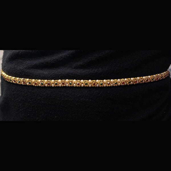 Padmawati Bangles Gold Plated Austrian Stone Chain Kamarband