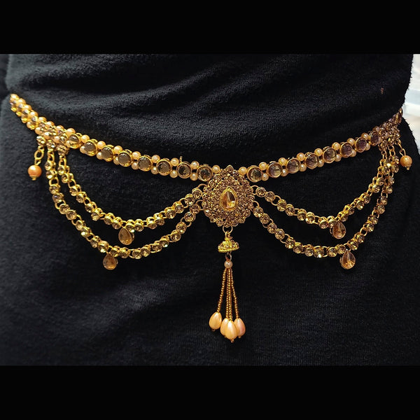 Padmawati Bangles Gold Plated Austrian Stone Chain Kamarband