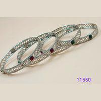 Padmawati Bangles Silver Plated Maroon & Green Bangle Sets