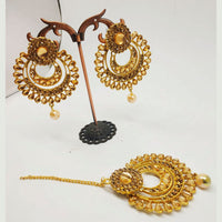 Padmawati Bangles Gold Plated Austrian Stone Earrings With Maang Tikka