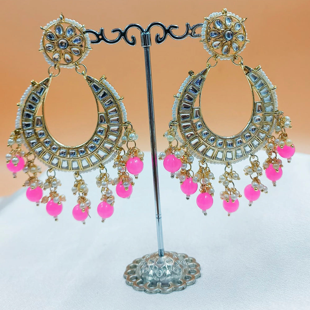 Padmawati Bangles Gold Plated Kundan And Pearl Dangler Earrings