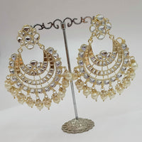 Padmawati Bangles Gold Plated Kundan And Pearl Dangler Earrings