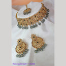 Padmawati Bangles Austrian Stone And Beads Gold Plated Choker Necklace Set