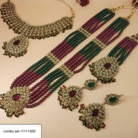 Padmawati Bangles Gold Plated Austrian Stone Choker Necklace Set