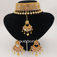 Padmawati Bangles Gold Plated Austrian Stone Choker Necklace Set