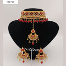 Padmawati Bangles Gold Plated Austrian Stone Choker Necklace Set