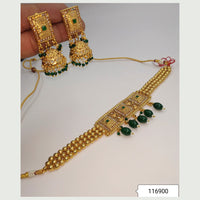 Padmawati Bangles Gold Plated Austrian Stone Choker Necklace Set