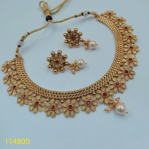 Padmawati Bangles Gold Plated Austrian Stone Choker Necklace Set