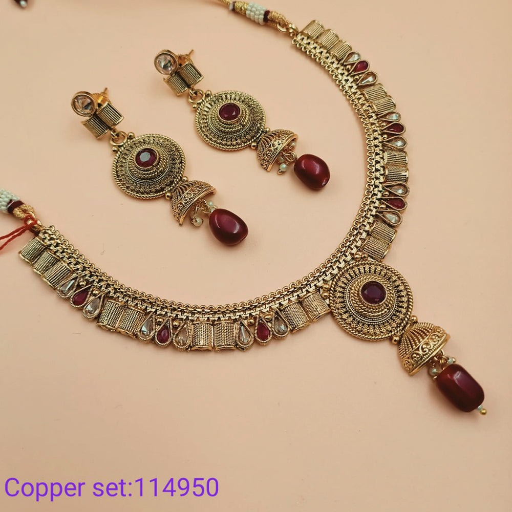 Padmawati Bangles Gold Plated Austrian Stone Necklace Set