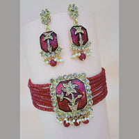 Padmawati Bangles Gold Plated Austrian Stone Choker Necklace Set