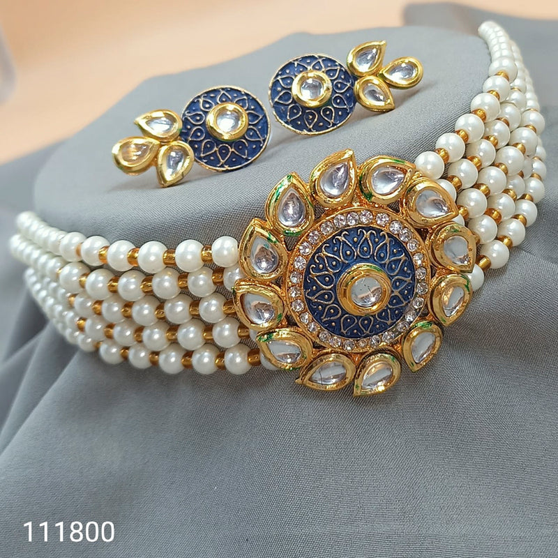 Padmawati Bangles Gold Plated Meenakari & Kundan Choker Necklace Set