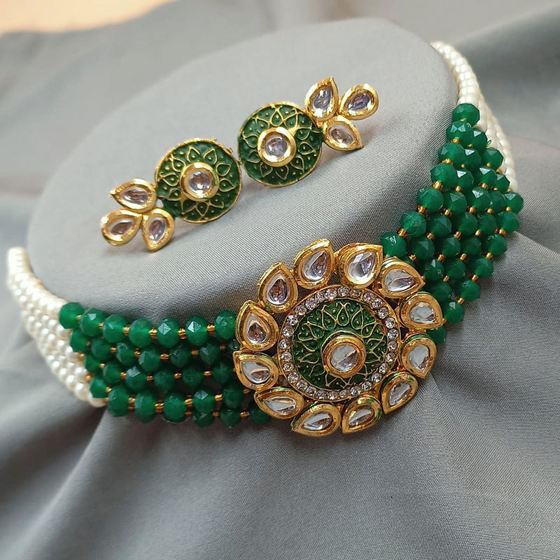 Padmawati Bangles Gold Plated Meenakari & Kundan Choker Necklace Set